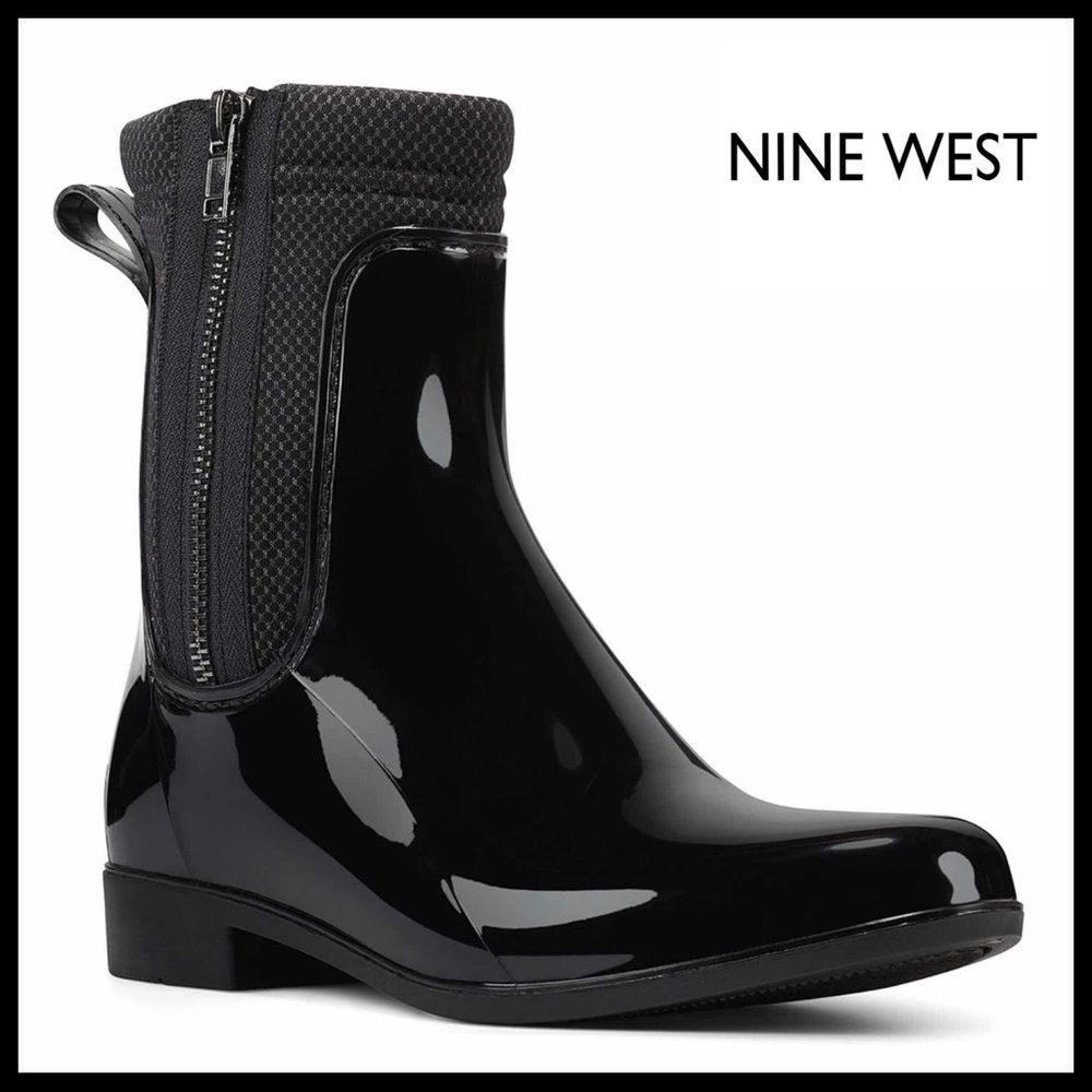 NINE WEST WATERPROOF ANKLE BOOTIES RAIN BOOTS A2C - Picture 1 of 7